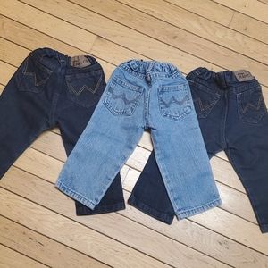 3 pairs boys Wranglers 12 months